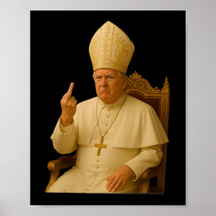 Poster Pope Trump Funny Trump Vaticano Christian Retro Ch