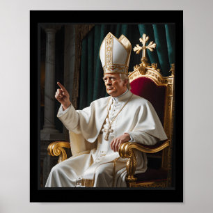 Poster Pope Trump Funny Trump Vaticano Christian Retro Ch