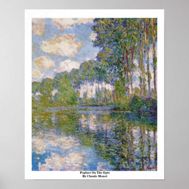 Poster Poplars Sobre O Epte De Claude Monet (Frente)