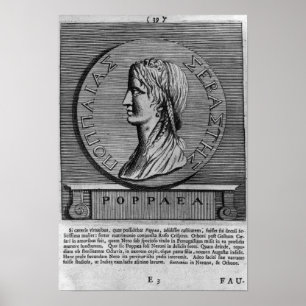 Poster Poppaea Sabina, gravada após um romano