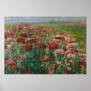 Poster Poppies Blooming - Olga Wisinger Florian