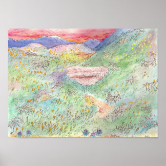 Póster Poppies da Califórnia