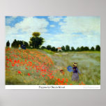 Póster Poppies de Claude Monet<br><div class="desc">Esta pintura intitulada Poppies de Claude Monet é feita pelo famoso artista, Claude Monet. Sobre Claude Monet Claude Monet foi o fundador do estilo de pintura impressionista francês;Poppies de Claude Monet, o praticante mais consistente e prolífico da filosofia do movimento de expressar as percepções diante da natureza, especialmente as aplicadas...</div>