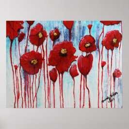 Poster Poppies no inverno
