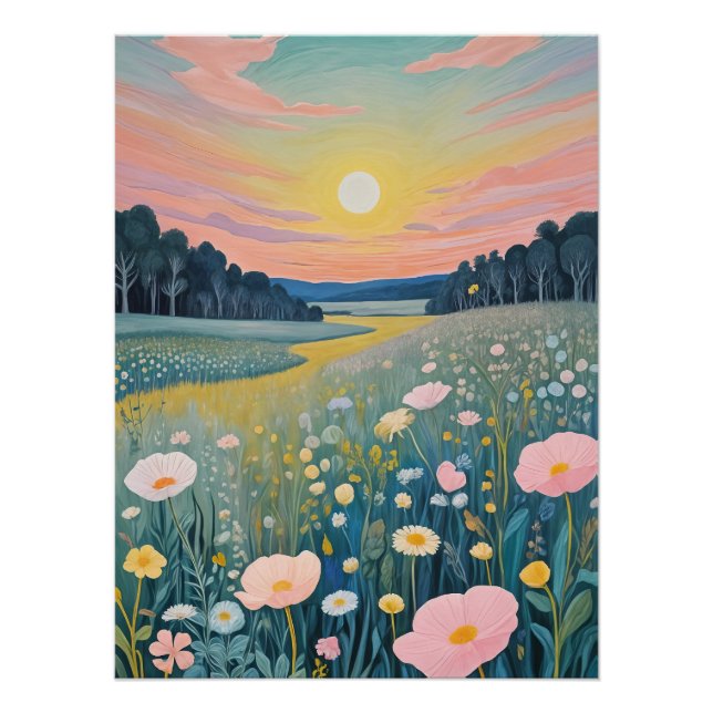 Póster Poppies Sunset (Frente)