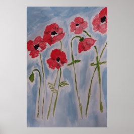Poster Poppies Vermelhos Selvagens