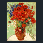Poster Poppies Vermelhos Van Gogh ainda vivem<br><div class="desc">Esta pintura de obra-prima intitula-se "Ainda com a Vida com os Visitas e os Poppies" e foi feita em 1890 por Vincent van Gogh (1853-1890). É a nossa Série de Belas Artes nº 246.</div>