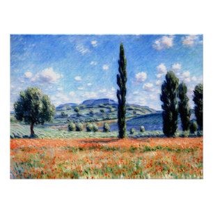Póster Poppy Field, Giverny