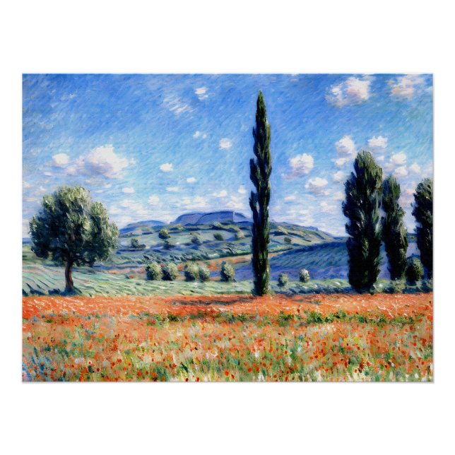 Póster Poppy Field, Giverny (Frente)