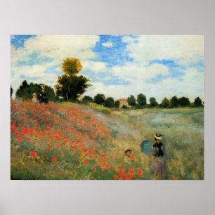 Poster Poppy Field perto de Argenteuil,