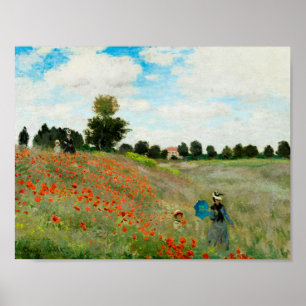 Poster Poppy Field por Claude Monet