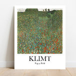 Poster Poppy Field por Gustav Klimt<br><div class="desc">Mohnfeld de Gustav Klimt (1907)</div>