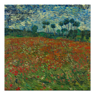 Póster Poppy Field - Vincent van Gogh