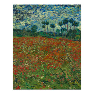 Póster Poppy Field - Vincent van Gogh