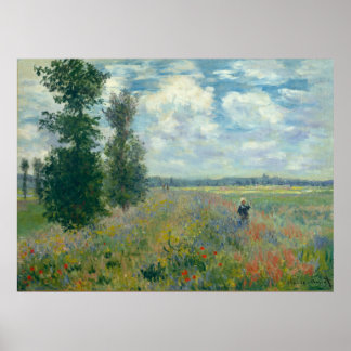 Póster Poppy Fields perto do Argenteuil - Claude Monet