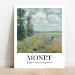 Poster Poppy Fields perto do Argenteuil por Claude Monet<br><div class="desc">Traga para casa uma história de arte com esta bela poster de Poppy Fields perto da Argentina pelo pintor impressionista francês Claude Monet. Esse trabalho é uma das quatro visões semelhantes da planície de Gennevilliers, ao sudeste da Argentina, que Monet executou no verão de 1875. Ele primeiro pintou o assunto...</div>