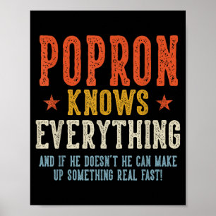 Poster Popron sabe tudo dia dos pais retrô vintage