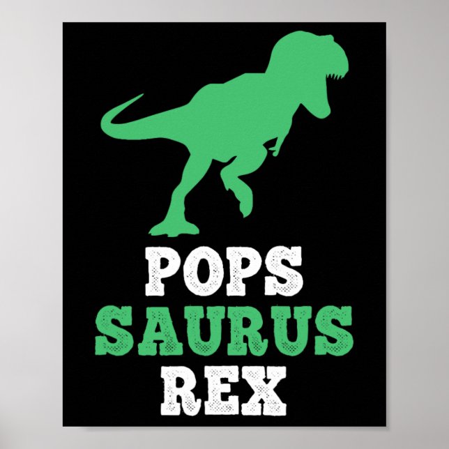 Poster Pops-saurus Rex Dino Dinossauro Divertido Popssaur (Frente)