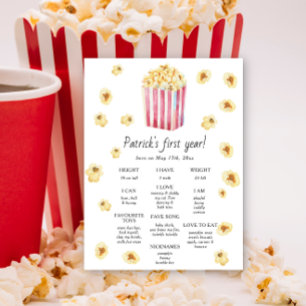 Poster Popscorn Primeiro Aniversário Milestone Aniversári