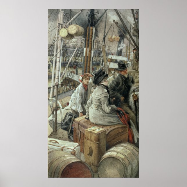 Póster Por Água, c.1881-2 (Frente)