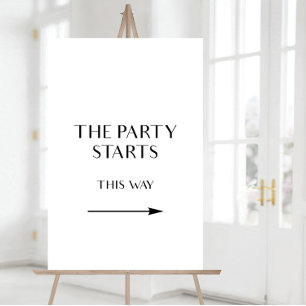 Poster Por aqui para o sinal da festa, Sinal de Seta Dire