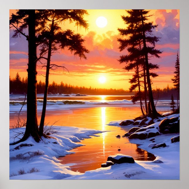 Poster pôr do sol (Frente)