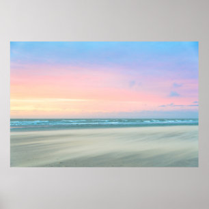 Poster Pôr do sol abstrato na praia em Haia