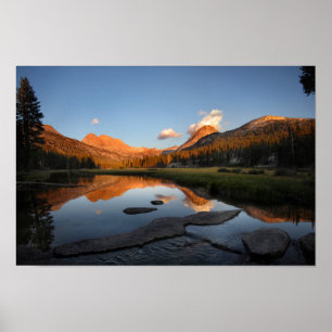 Poster Por do sol Alpenglow do prado de McClure - fuga de