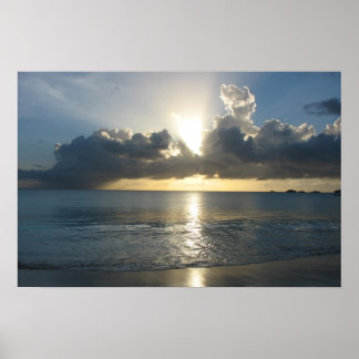 Poster pôr do sol antiguano