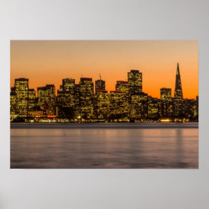 Póster Por do sol bonito em San Francisco