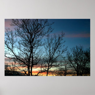 Poster Por do sol colorido