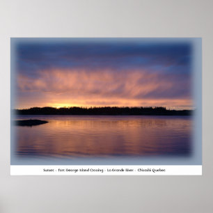Poster Por do sol - cruzamento da ilha de George do forte
