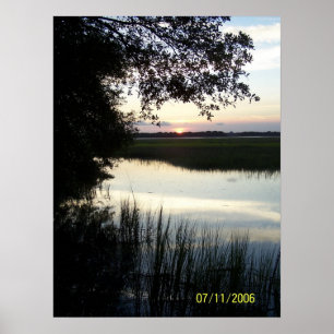 Póster Por do sol da ilha do bastão
