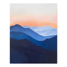 pôr do sol da montanha minimalista