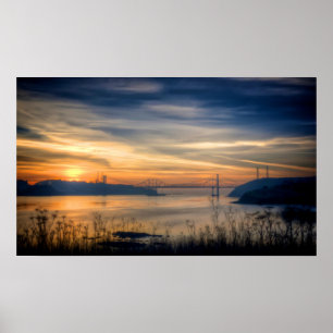 Póster Por do sol da ponte de Carquinez