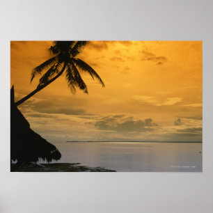 Póster Por do sol da praia