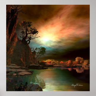 Póster Pôr do sol das cores