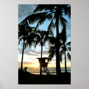 Póster Por do sol de Haleiwa