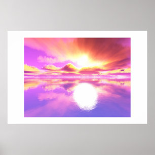 Póster Por do sol de incandescência II