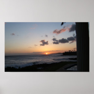 Poster Por do sol de Kauai