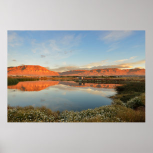 Póster Por do sol de Laguna Nimez, EL Calafate