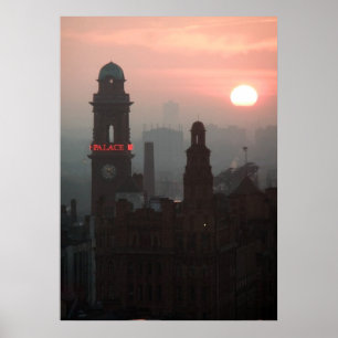 Poster Por do sol de Manchester