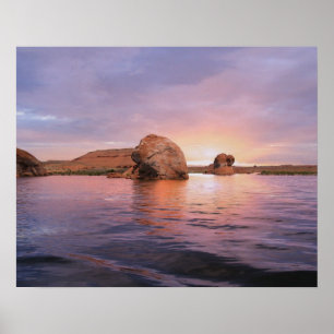 Póster Por do sol de Powell do lago
