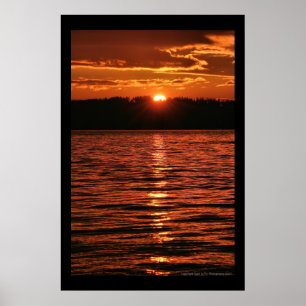 Póster Por do sol de Puget Sound