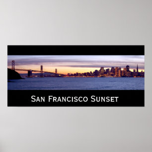 Póster Por do sol de San Francisco