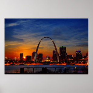 Póster Por do sol de St Louis