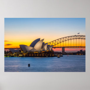 Póster Por do sol de Sydney