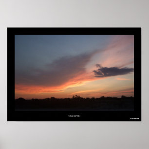 Poster Por do sol de Texas