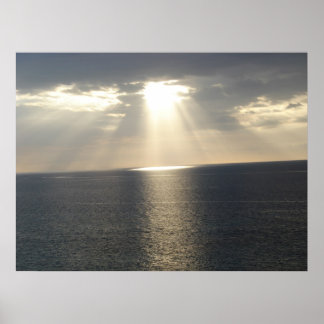 Poster Pôr do sol depois da tempestade