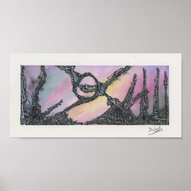 Poster Pôr do Sol Distante (Frente)